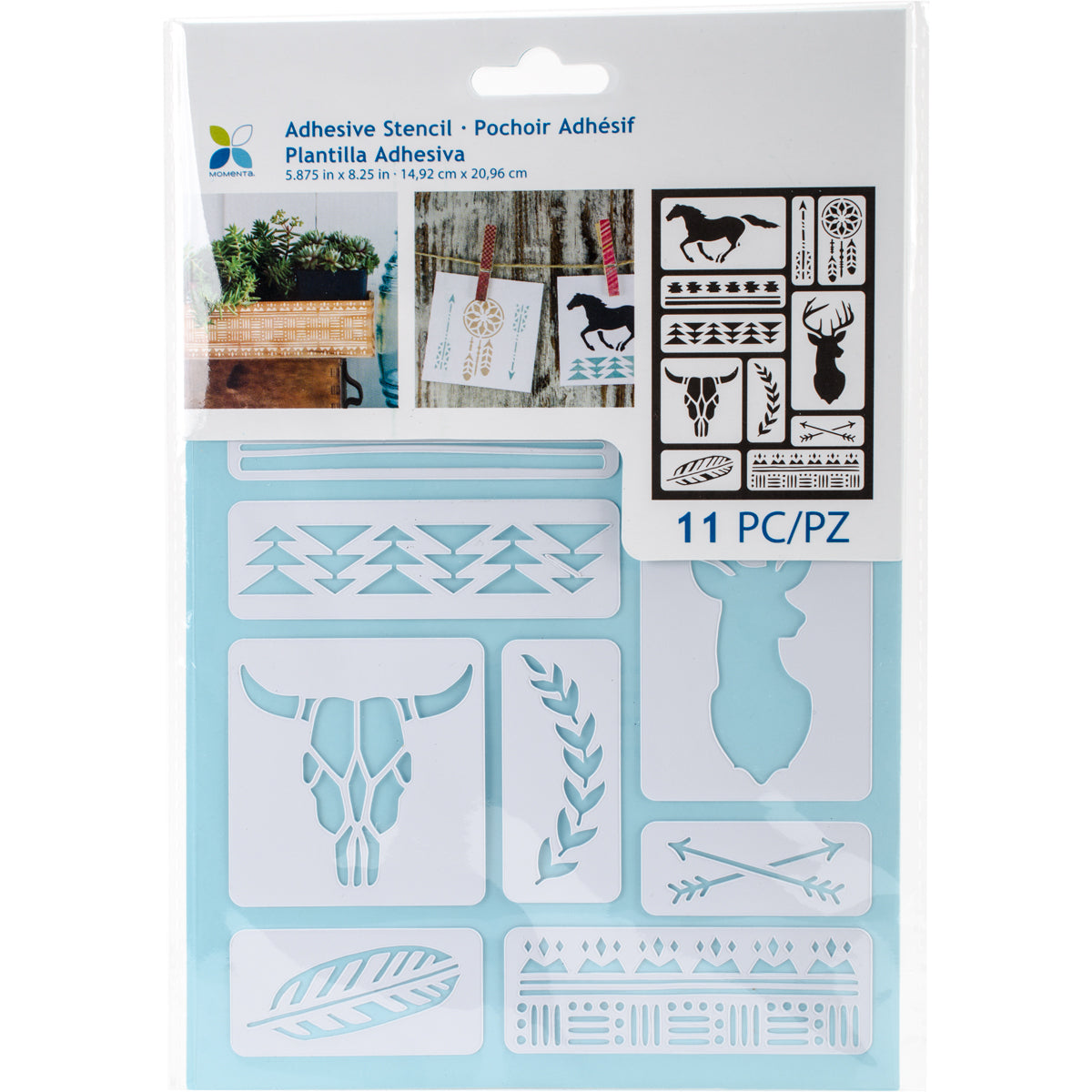 Momenta Adhesive Stencils 6"X8" - Southwestern