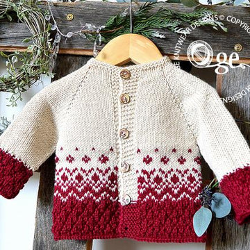 Top down Christmas Nordic Cardigan - P124
