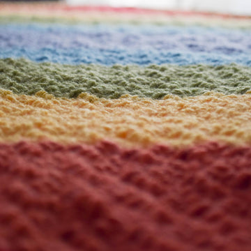 Diagonal Rainbows Baby Blanket
