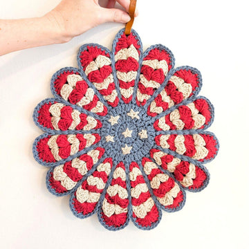Patriotic Flower Potholder