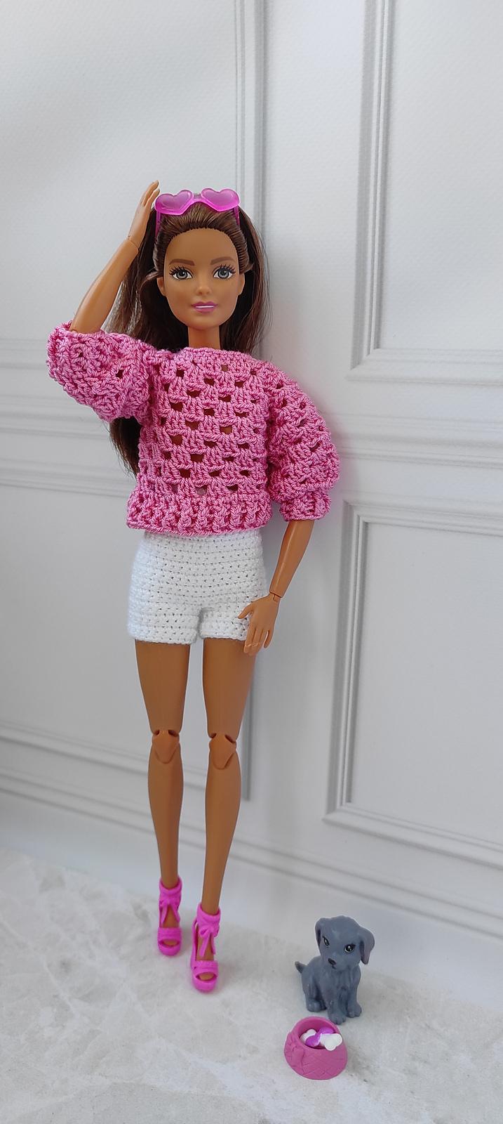 Pink sweater for dolls