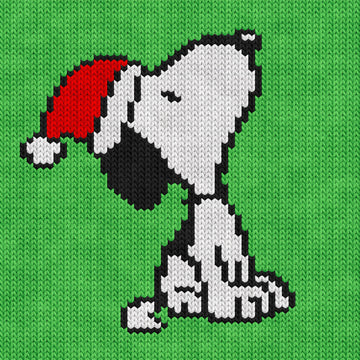 Christmas Santa Snoopy Knitting Chart