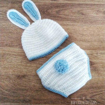Easter Bunny Hat and Diaper cover