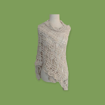 The Whispering Shells Crochet Triangle Shawl
