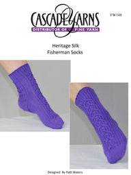 Fisherman's Socks in Cascade Heritage Silk - FW148
