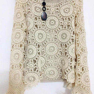 Angel sleeves summer lacy blouse