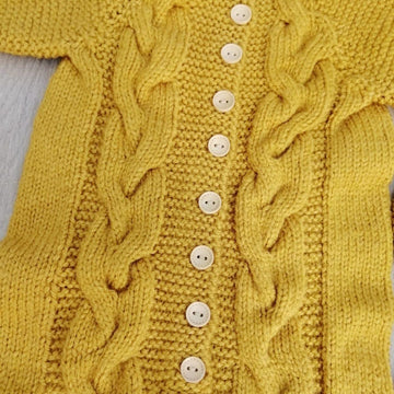 Braided Cables Romper knitting Pattern
