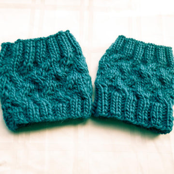 Cabled & Ribbed Boot Cuffs