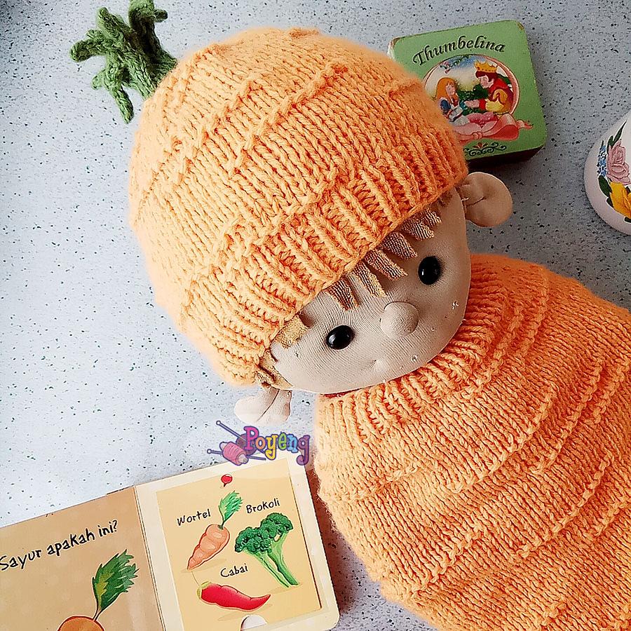 Carrot Baby Hat And Cocoon
