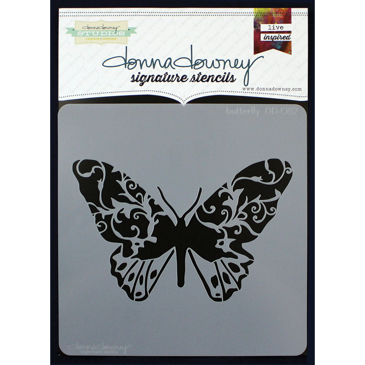 Donna Downey Stencils Donna Downey Signature Stencils 8.5"X8.5" - Butterfly