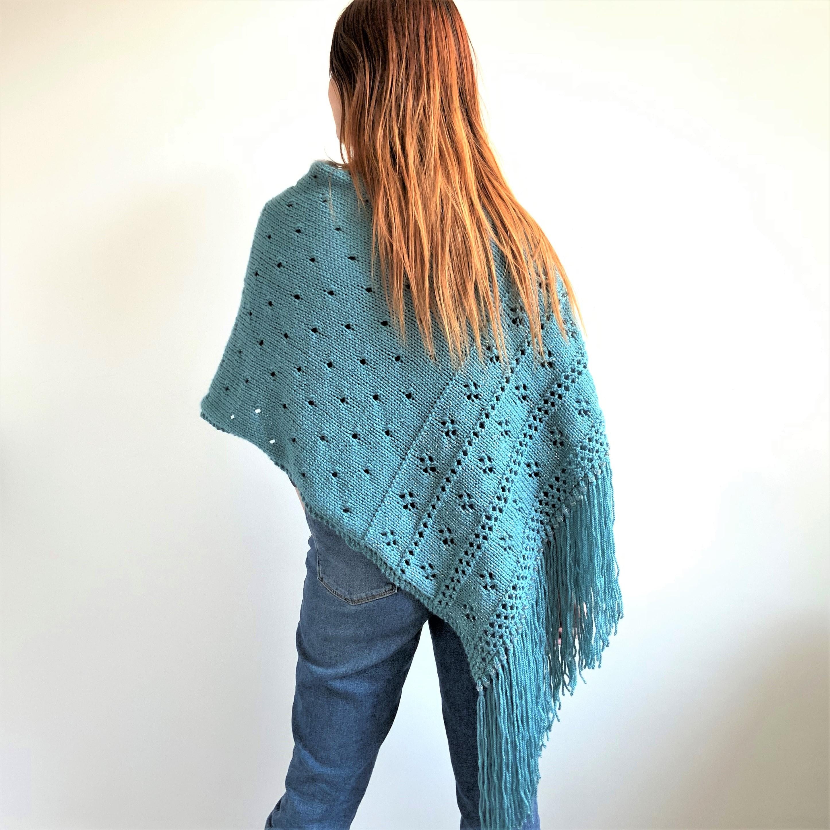 'Sea Sparkle' Poncho/Wrap