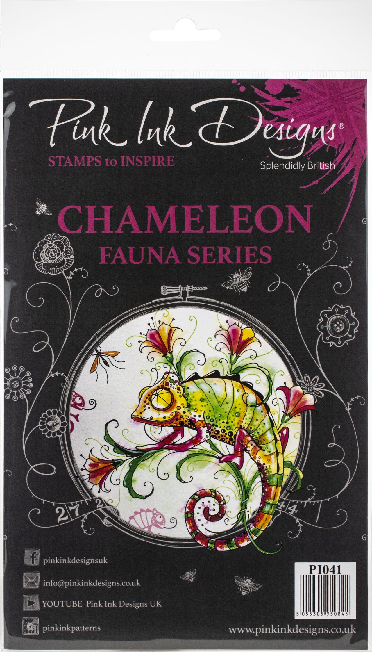 Creative Expressions Pink Ink Designs A5 Clear Stamp Set - Chameleon