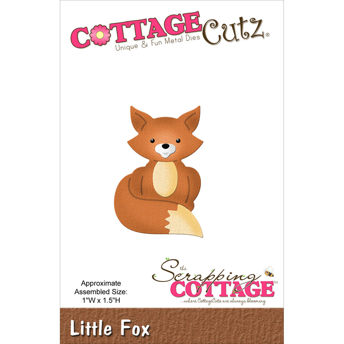 CottageCutz Dies - Little Fox 1"X1.5"
