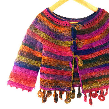 Dancing poppies cardigan
