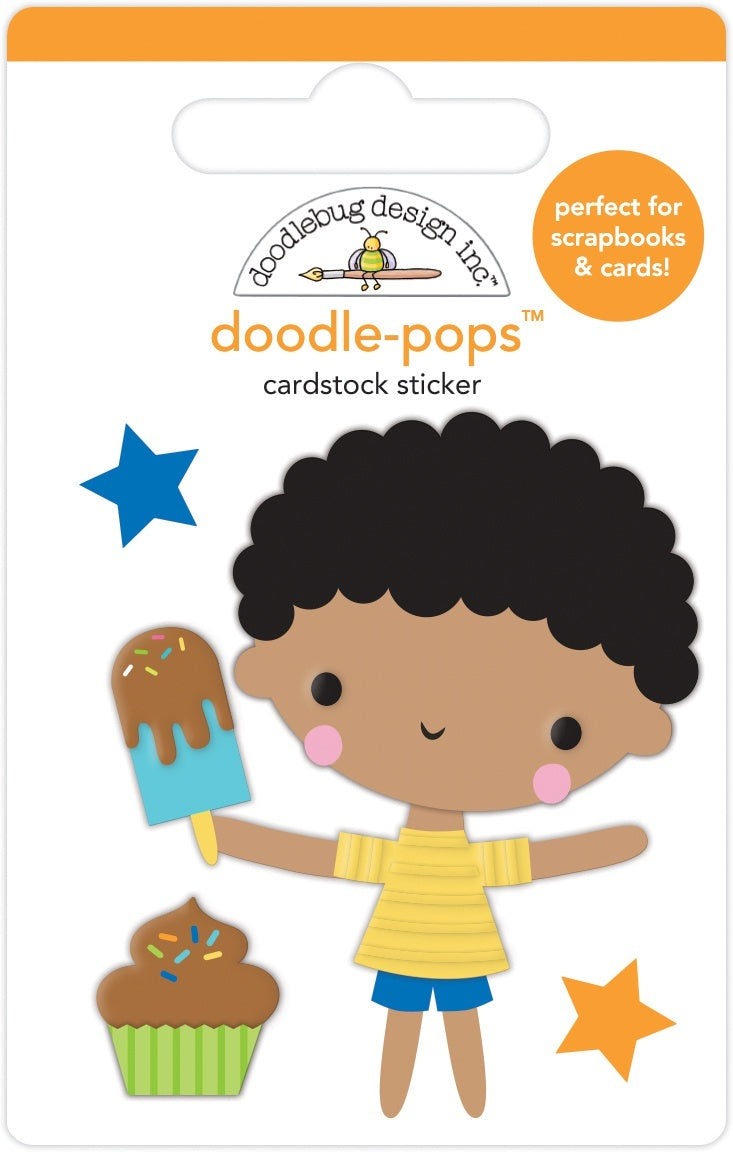 Doodlebug Doodle-Pops 3D Stickers - Treat Yourself, Party Time