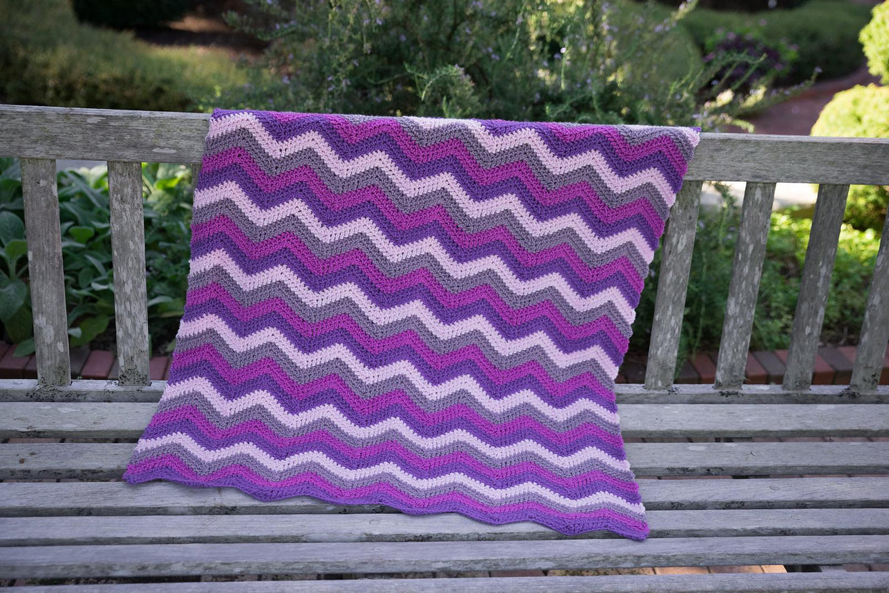 Happy Herringbone Chevron Blanket