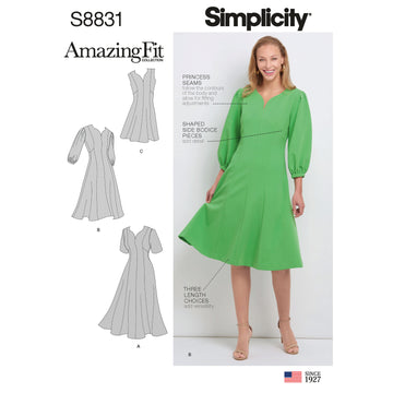 Simplicity S8831 Misses / Women's Amazing Fit Dress - Sewing Pattern