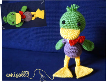 Amigurumi Häkelanleitung für den kleinen Erpel Paul