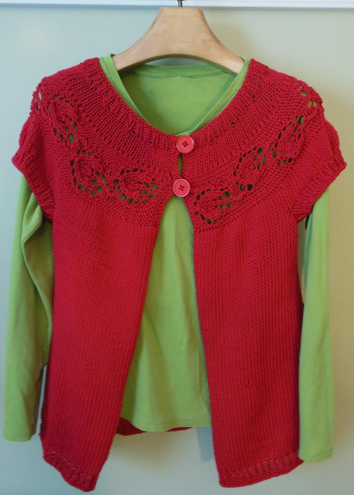 Leaf Me Alone, I'm Knitting Cardi Vest