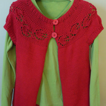 Leaf Me Alone, I'm Knitting Cardi Vest