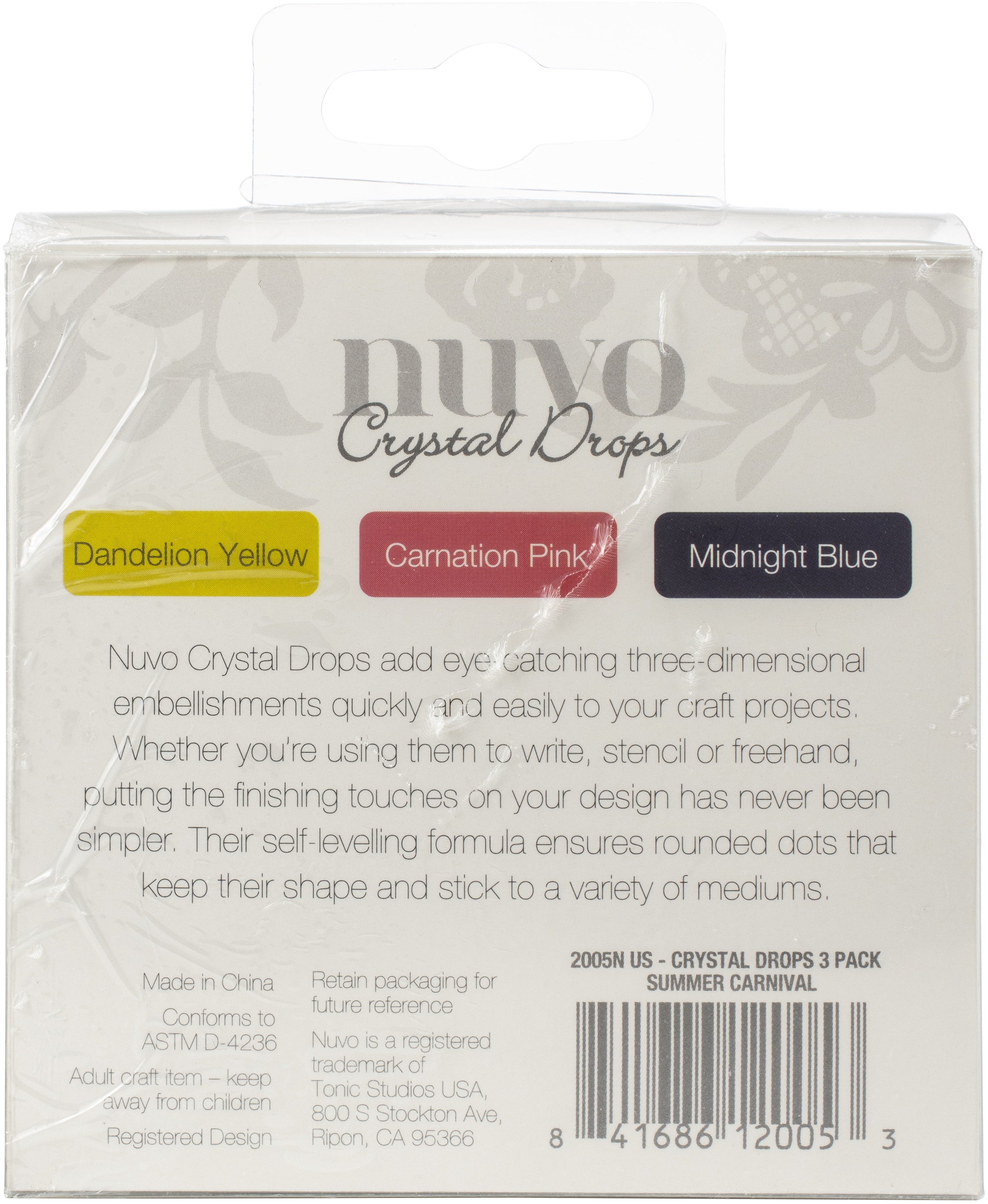 Tonic Studios Nuvo Crystal Drops 3/Pkg - Summer Carnival
