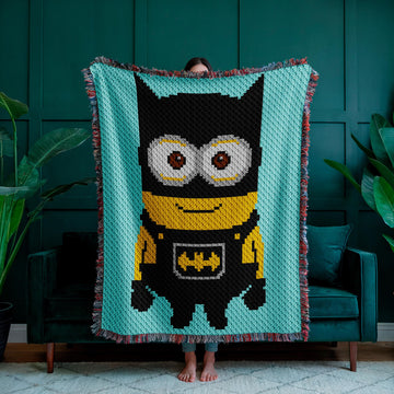Minion Batman Blanket C2C Crochet Pattern