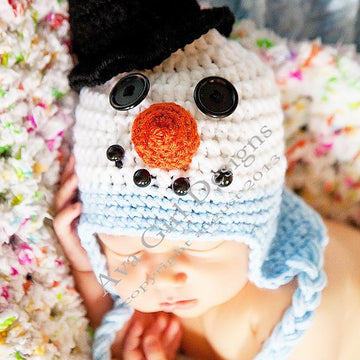 Baby snowman hat, Noel the Snowman