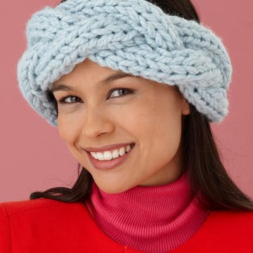 Two Strand Braided Headband in Lion Brand Wool-Ease Thick & Quick - L10659