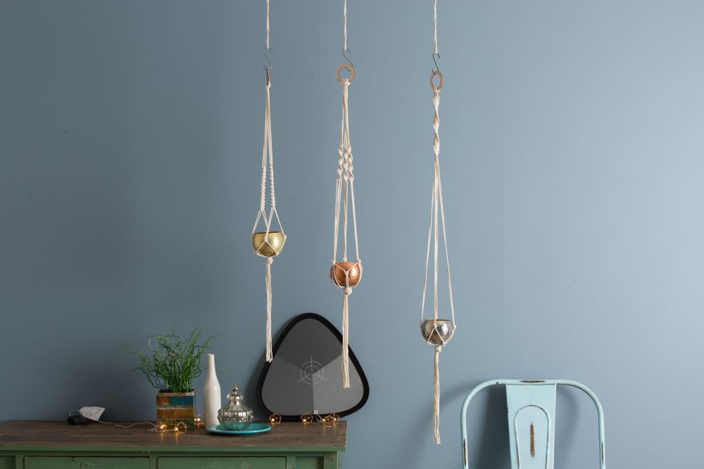 Wool Couture 3 Sisters Macrame Plant Hangers DIY Macrame Kit