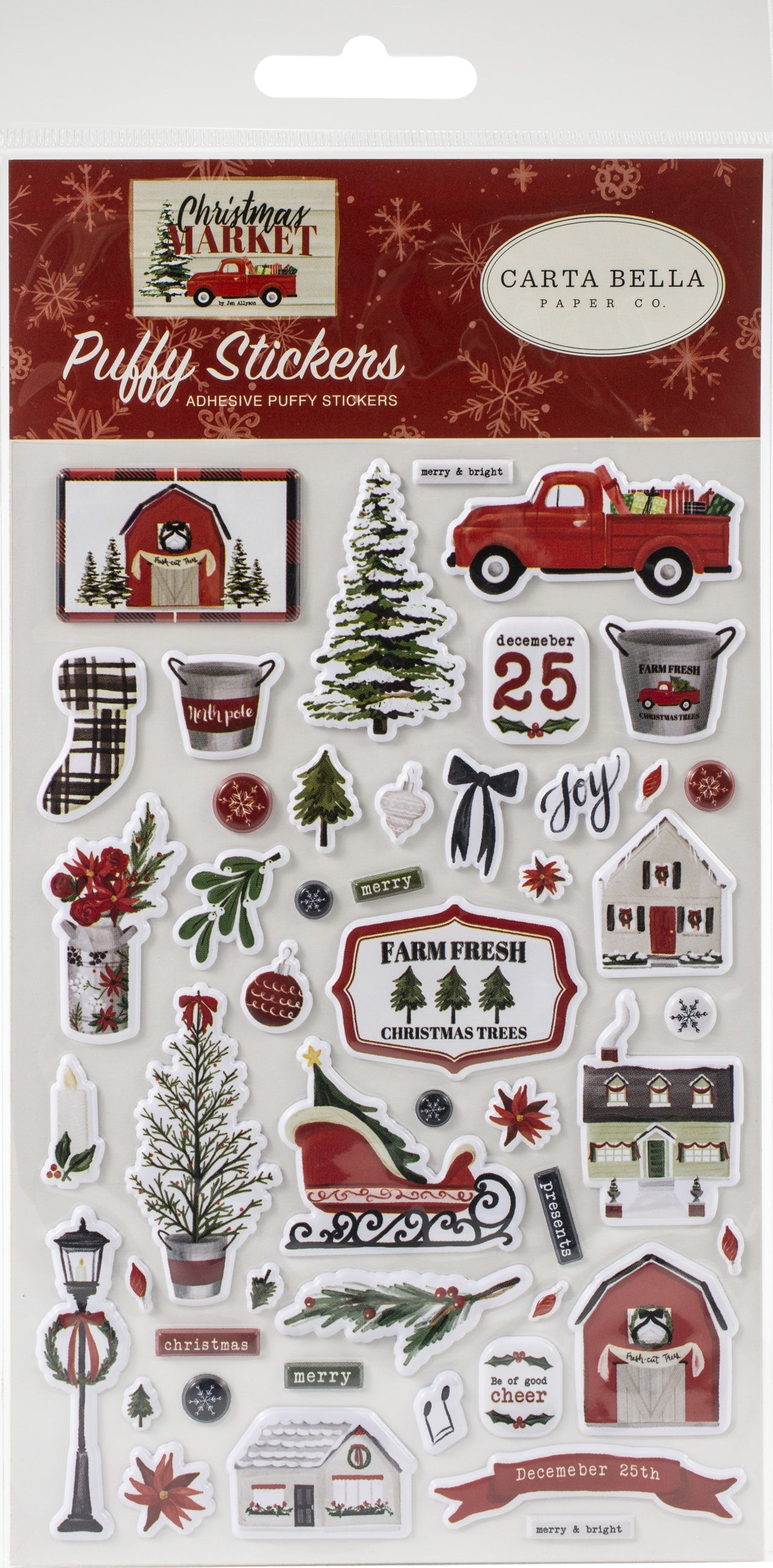 Echo Park Paper Christmas Market Puffy Stickers - 601208