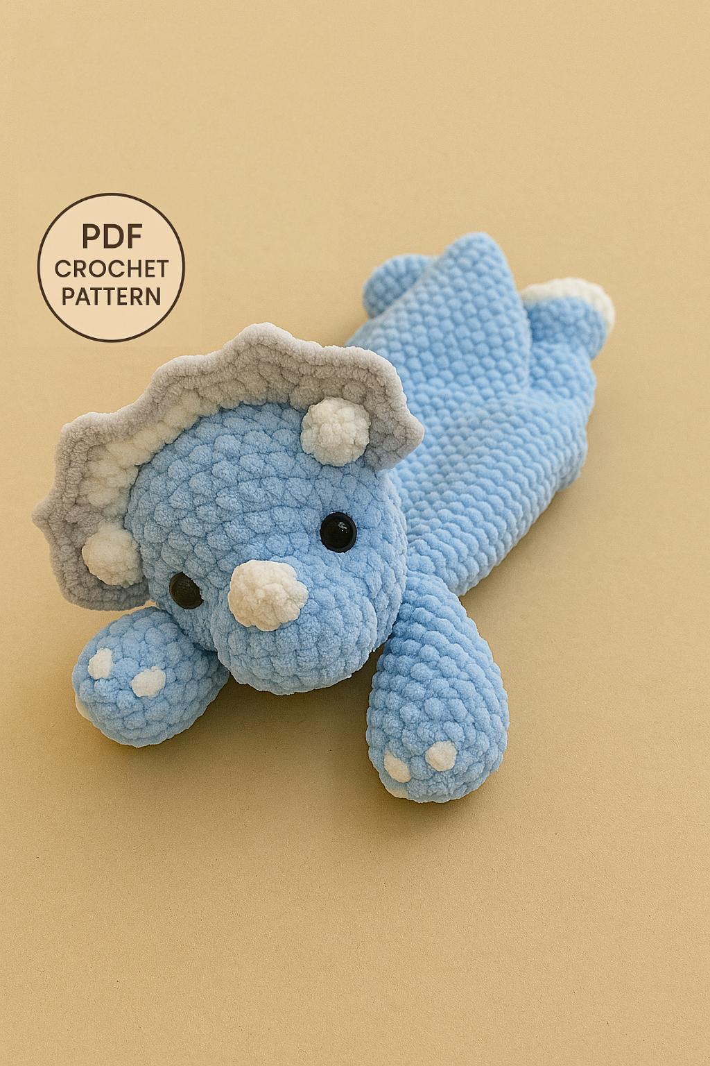 Sweetiesaur Triceratops Lovey Crochet Pattern