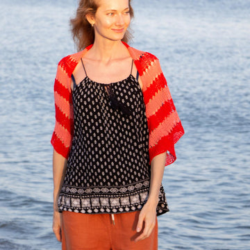 Knitting Pattern Bright Boho Summer Shrug