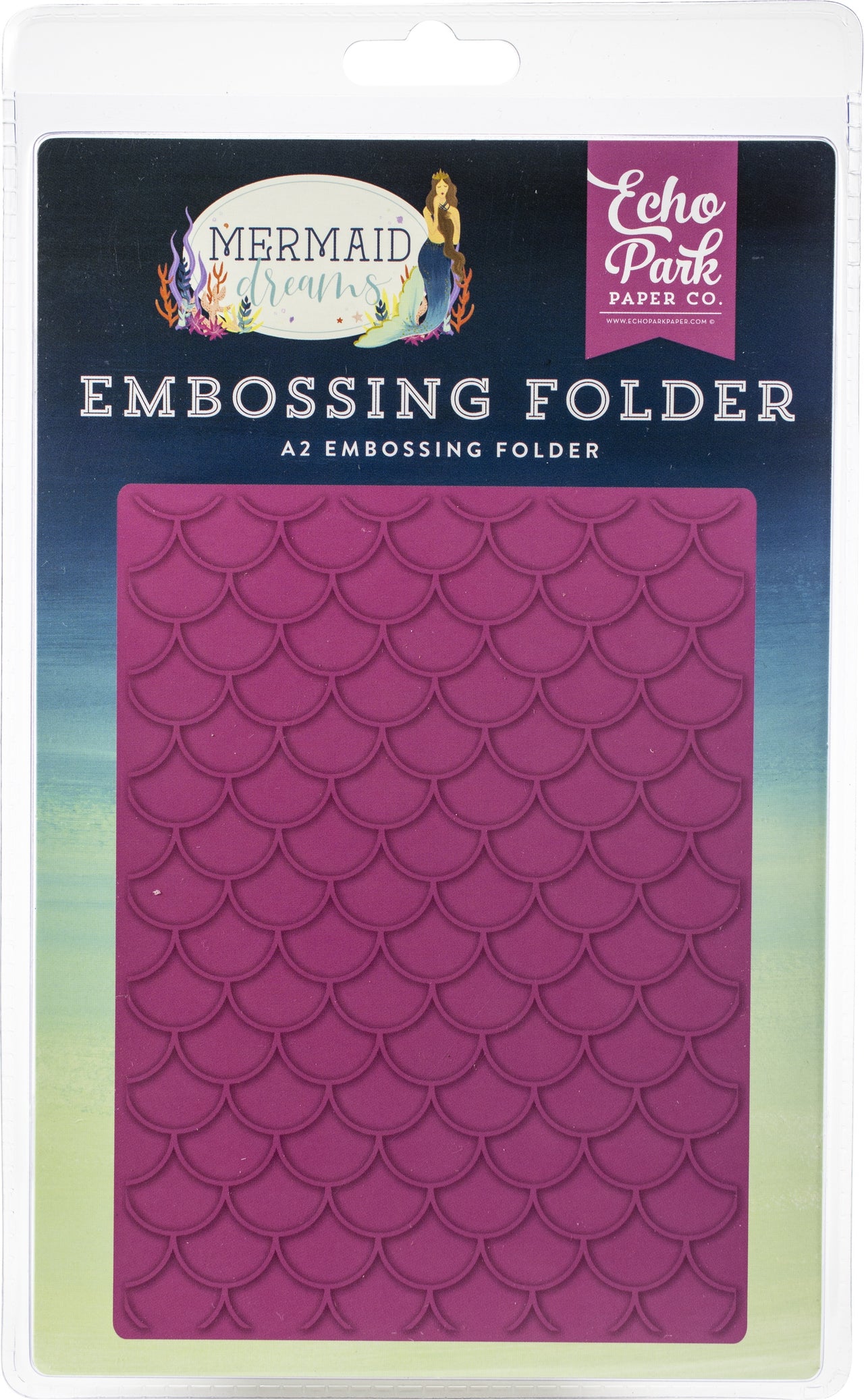 Echo Park Paper Echo Park Embossing Folder A2 - Mermaid Scales