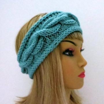 Tatyana Hat and Headband  with 3D Cables