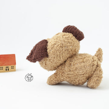 Mini Pug  knitted flat