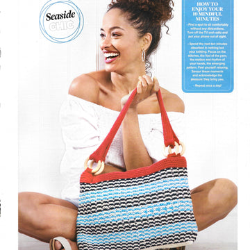 Tweed Stripes Beach Bag