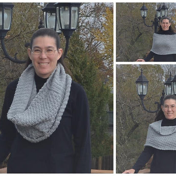 "Knit-Look" Infinity Stitch Cowl & Poncho