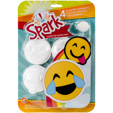 American Crafts Spark Plaster Magnet Kit - Goofy Emoji
