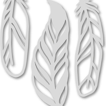 Uniquely Creative Metal Dies - Sketchy Feather Trio-Set 1