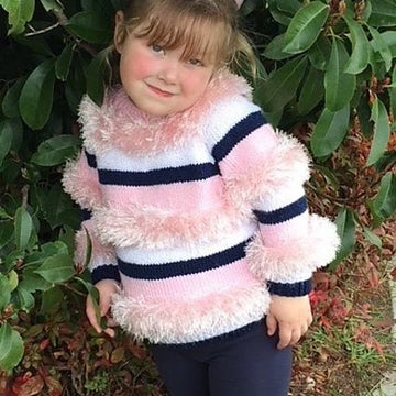 Child’s Furry Top Down Raglan Jumper 2T-12yrs