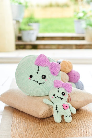 Voodoo Doll Plushie and Cushion in Stylecraft Chenille Chunky - 10245 - Downloadable PDF