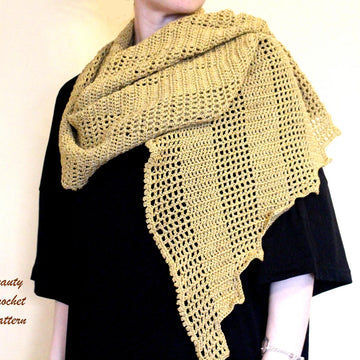 Asymmetrical Shawl "Golden Dragon"