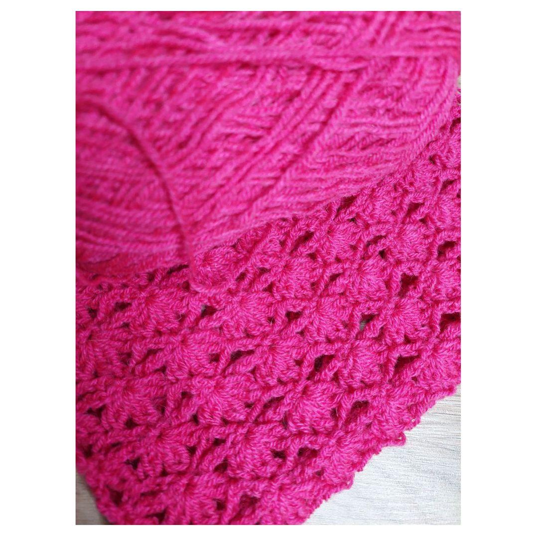 Pink throw stitch crochet pattern