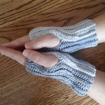 "Knit-Look" Fingerless Gloves