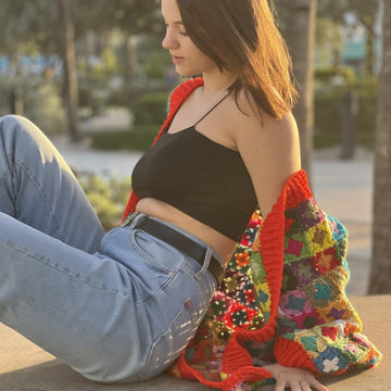 Mosaic Cocoon Shrug