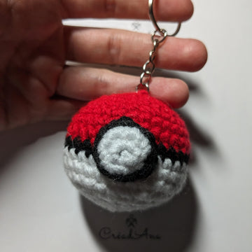 Pokeball Amigurumi Keychain