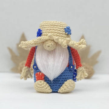 Scarecrow Gnome Crochet Amigurumi Pattern