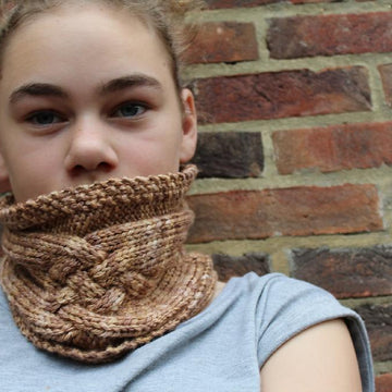 Criss Cross Cabled Cowl