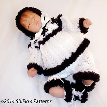 Knitting Pattern baby angel top UK & USA Terms #62