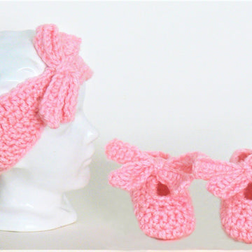 Easy Baby Girl Headband and Slippers # 375